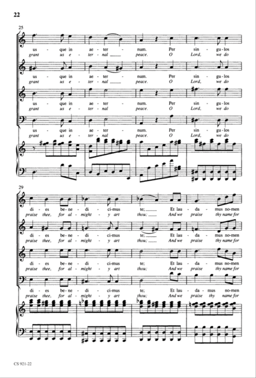 Te Deum - Choral Score