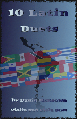 Book cover for 10 Latin Duets, for Violin and Viola