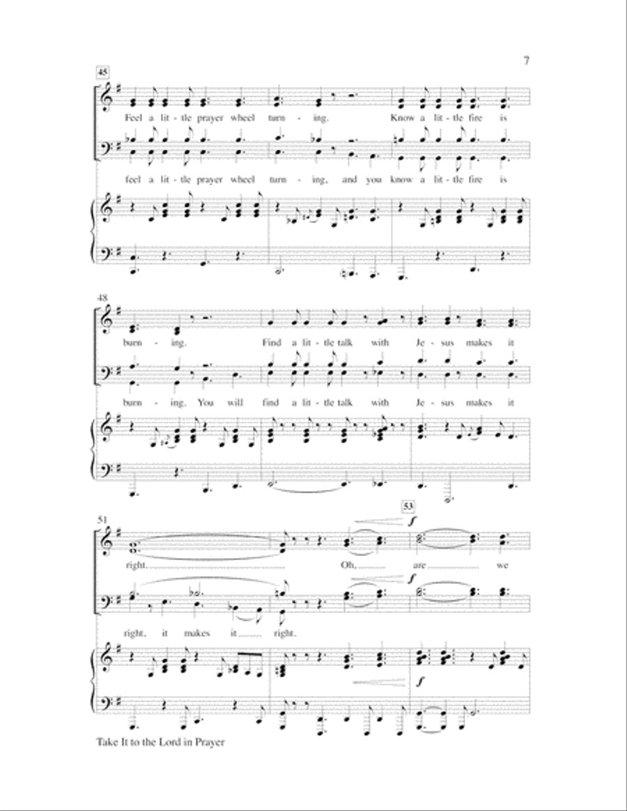 Take It to the Lord In Prayer Choir scores gallery preview page 7