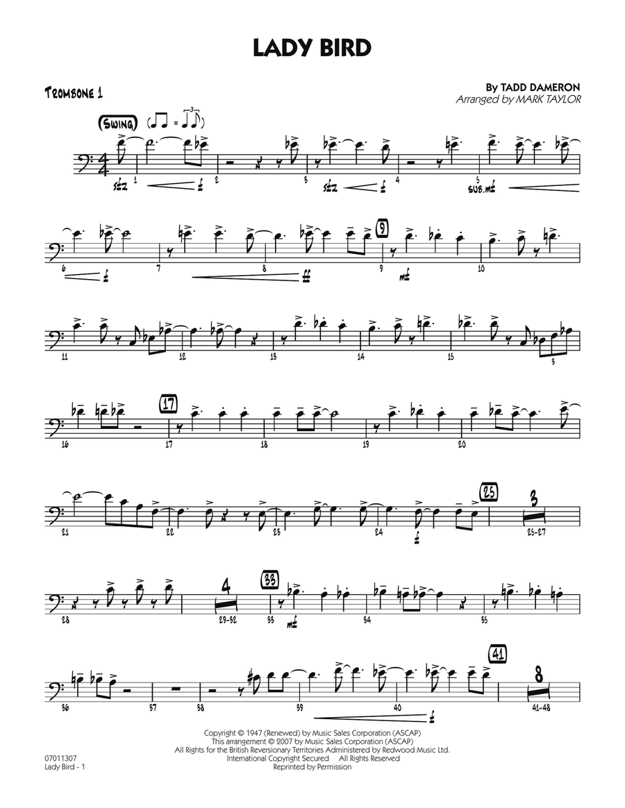Lady Bird - Trombone 1