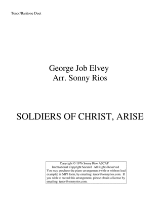 SOLDIERS OF CHRIST, ARISE