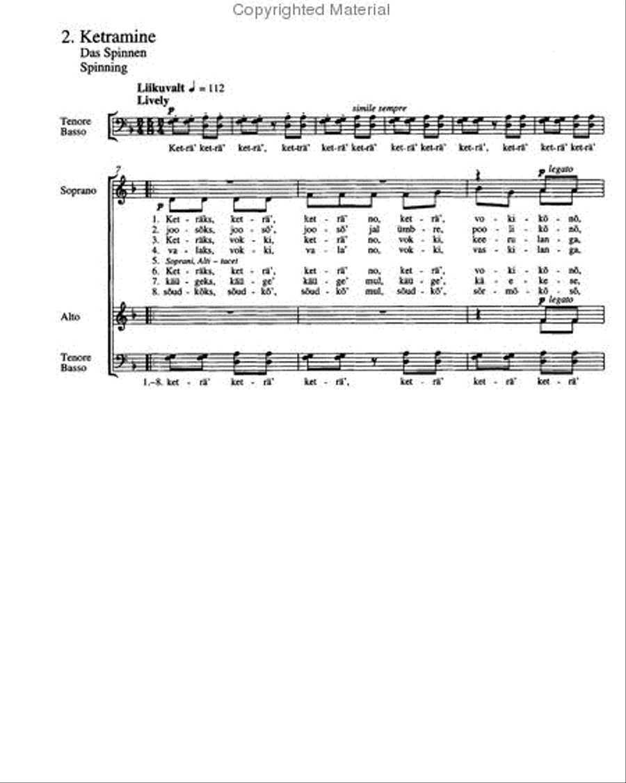Drei Arbeitslieder aus Setu Choir scores gallery preview page 2