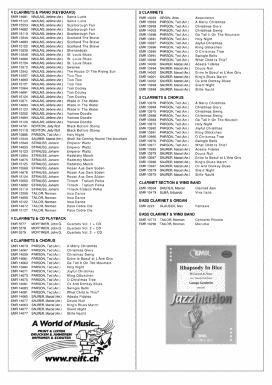 Happy Birthday Bass Clarinet scores gallery preview page 8