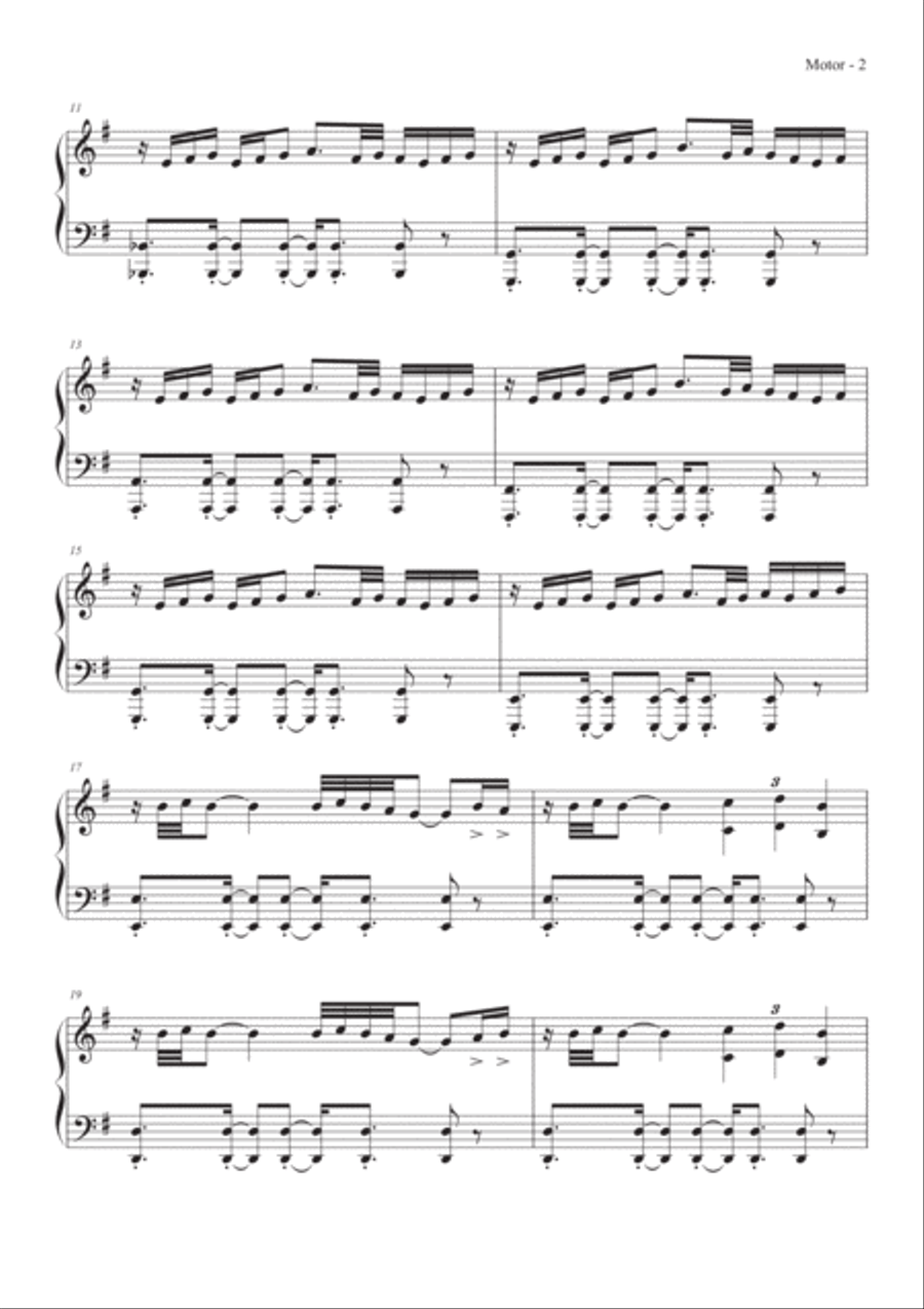 Motor Piano Solo scores gallery preview page 4