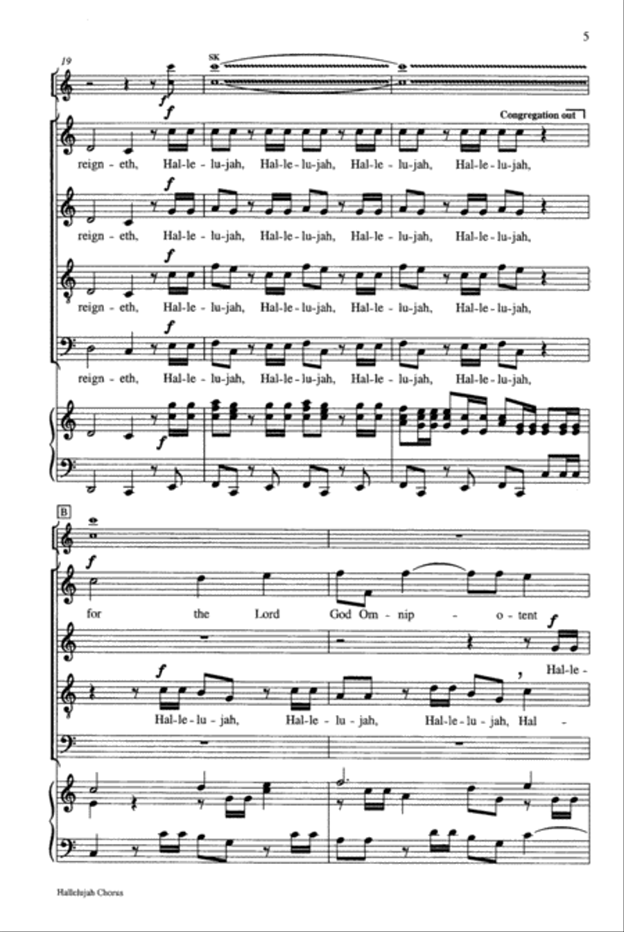 Hallelujah Chorus 4-Part scores gallery preview page 4
