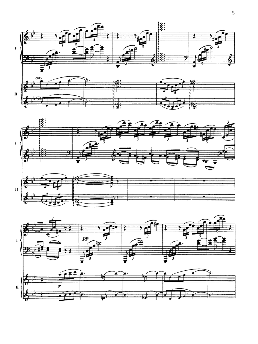 Fantaisie-tableaux (Suite No. 1), Opus 5 - I. Barcarolle - Piano Duo (2 Pianos, 4 Hands) Piano Duet scores gallery preview page 2