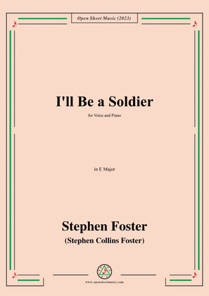 Book cover for S. Foster-I'll Be a Soldier,in E Major