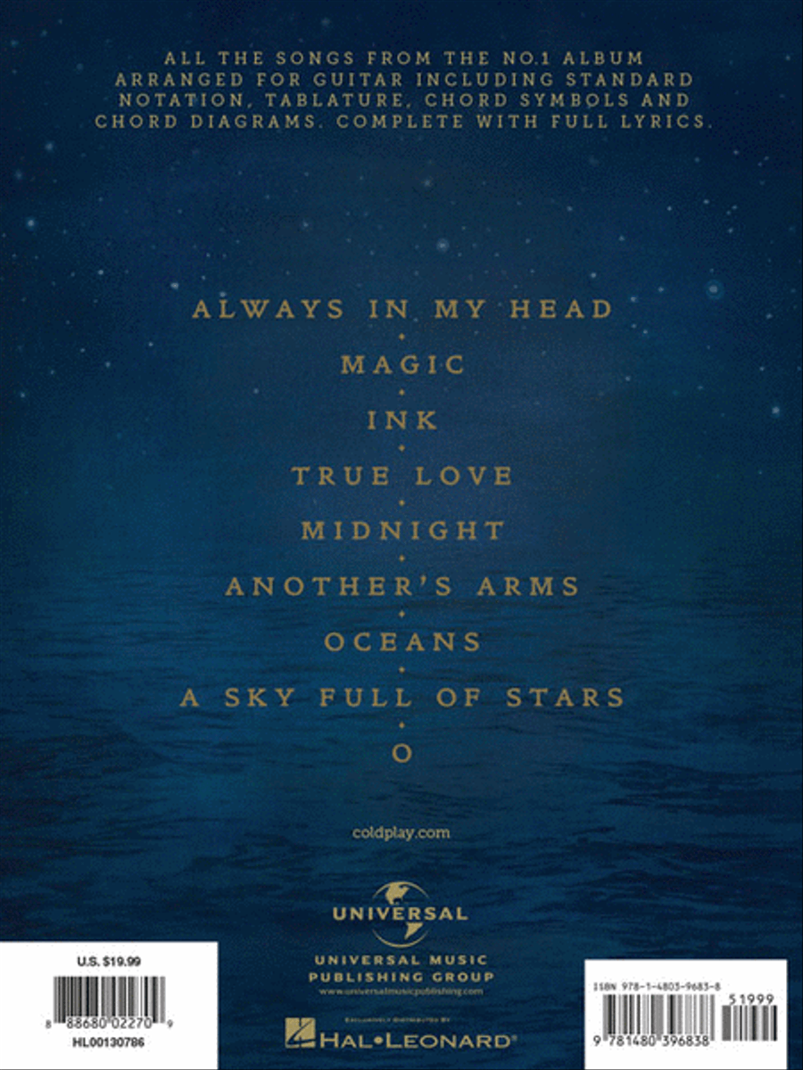 Coldplay - Ghost Stories Electric Guitar scores gallery preview page 6