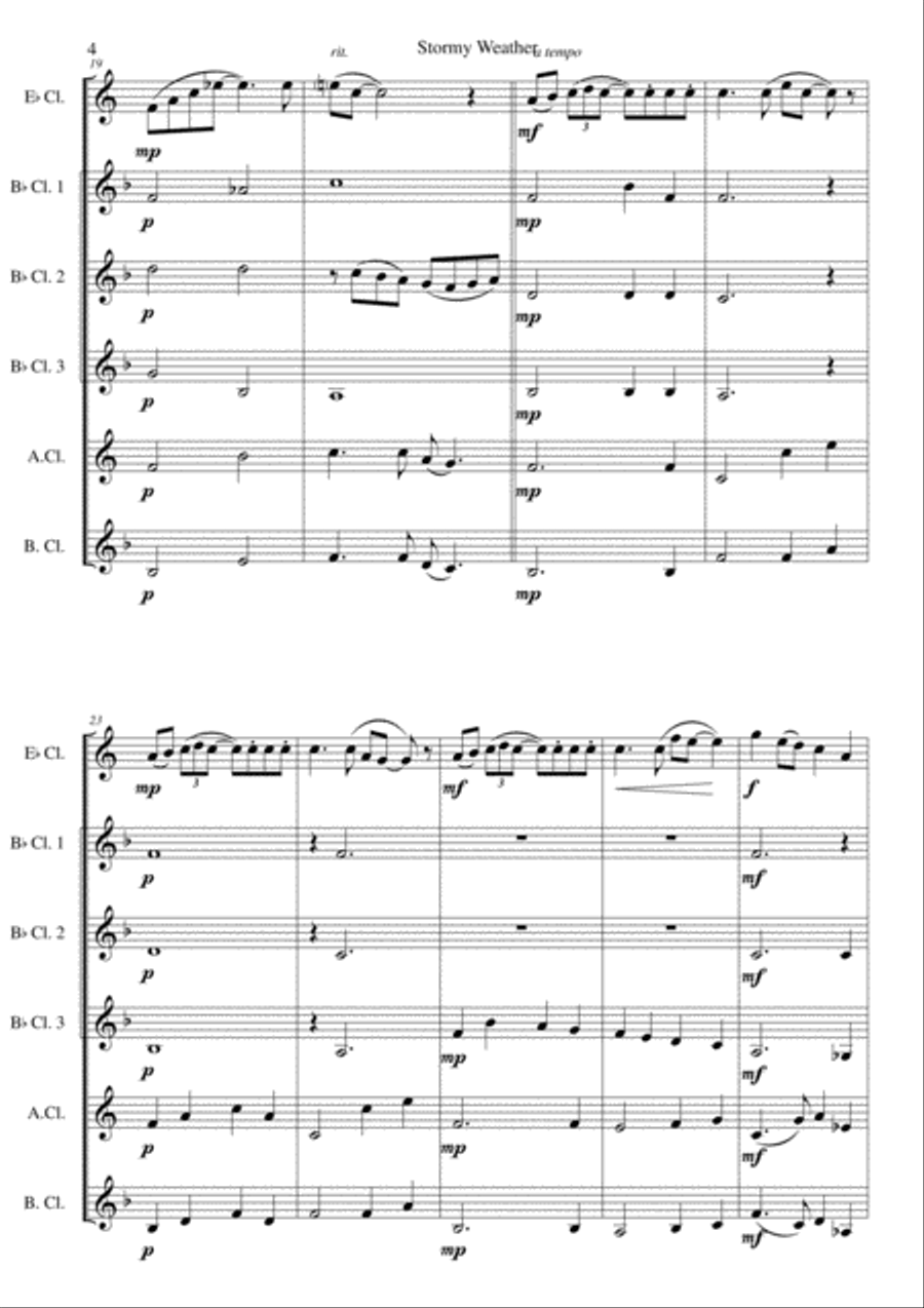 Stormy Weather Woodwind Ensemble scores gallery preview page 4