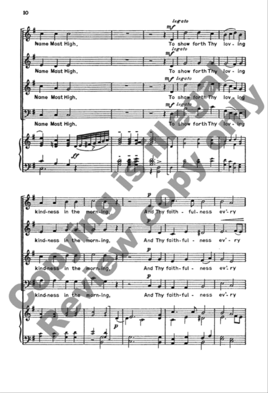 A Good Thing It Is To Give Thanks 4-Part scores gallery preview page 9