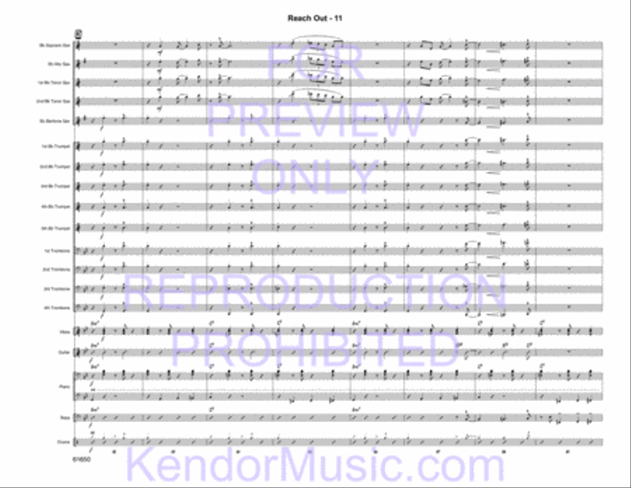 Reach Out Reach Out Jazz Ensemble scores gallery preview page 13