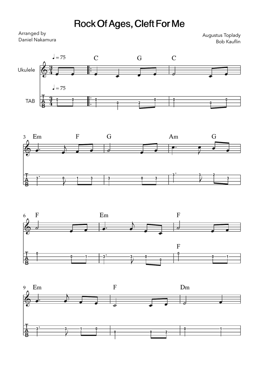 Rock Of Ages, Cleft For Me Chamber Music scores gallery preview page 1