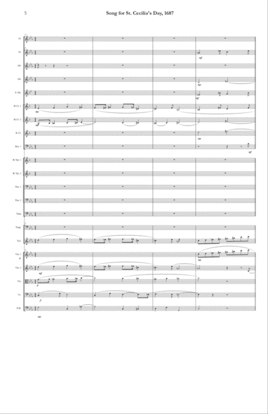 Song for St. Cecilia's Day, 1687 Full Orchestra scores gallery preview page 6