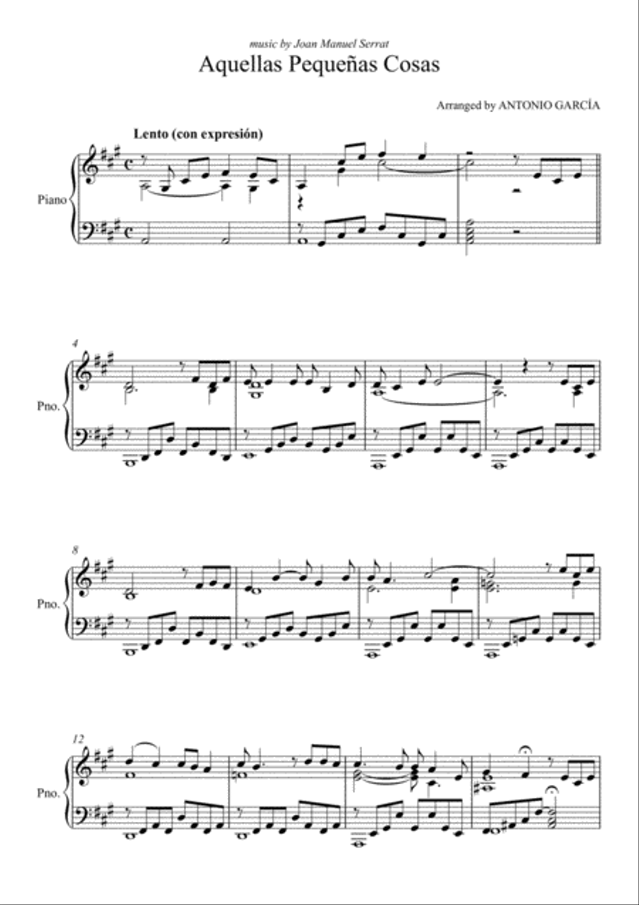 Aquellas Peque Easy Piano scores gallery preview page 1