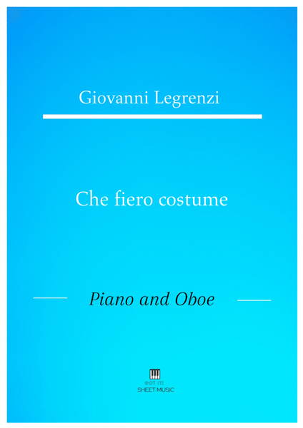 Legrenzi - Che fiero costume (Piano and Oboe) image number null