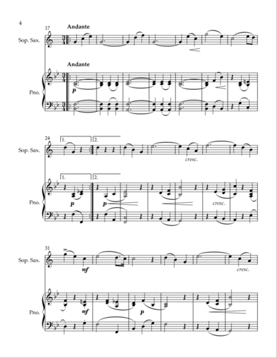 Sonatine Soprano Saxophone scores gallery preview page 4