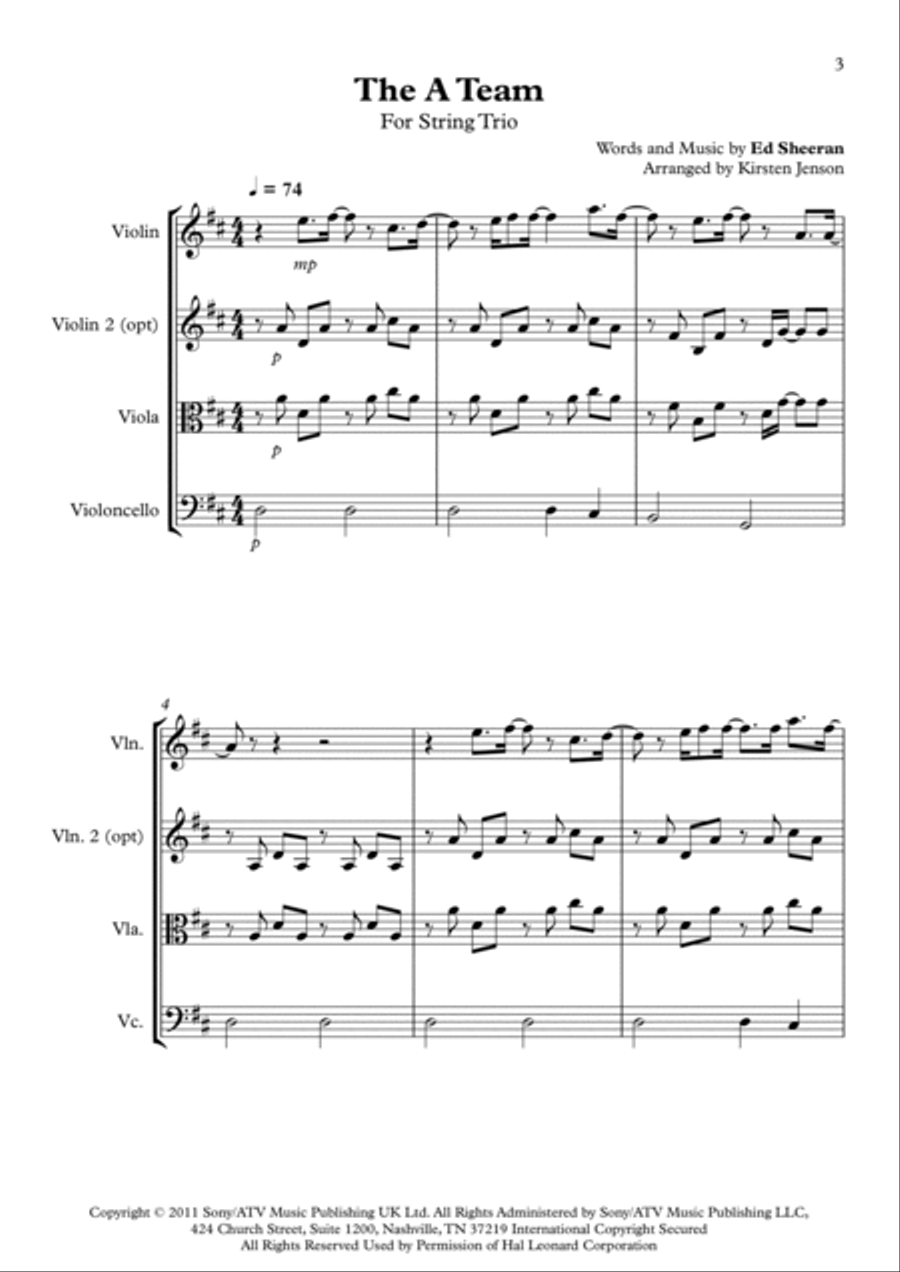 The A Team String Trio scores gallery preview page 4