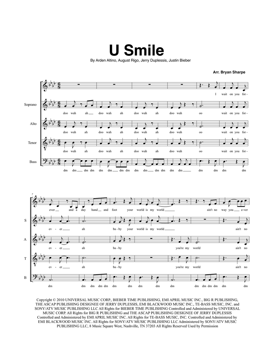 U Smile 4-Part scores gallery preview page 1