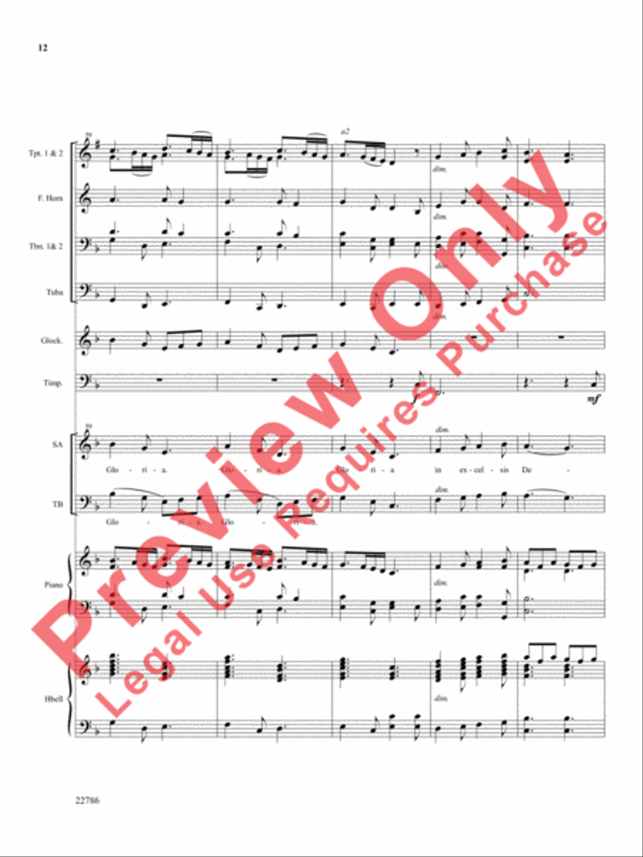 Gloria for Christmas Choir scores gallery preview page 13