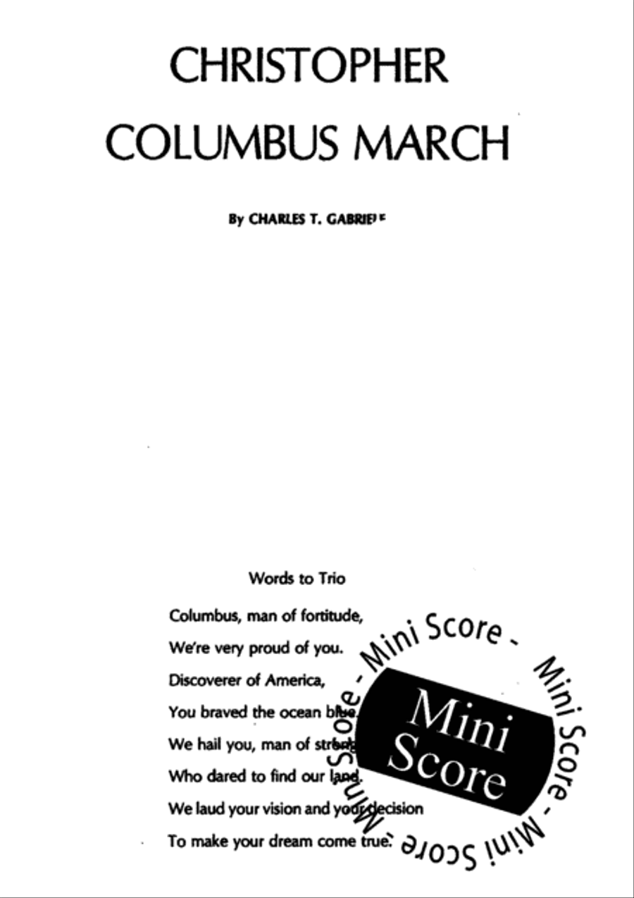 Christopher Columbus Concert Band scores gallery preview page 3