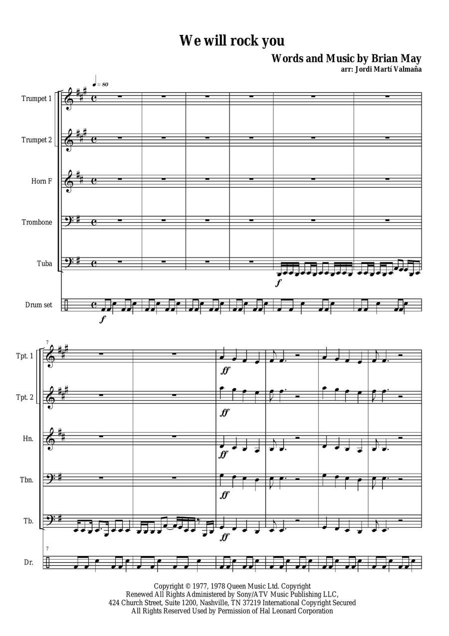 We Will Rock You Small Ensemble scores gallery preview page 3