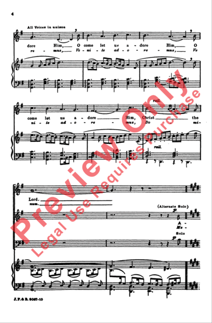 Gesu Bambino (The Infant Jesus) 3-Part scores gallery preview page 5