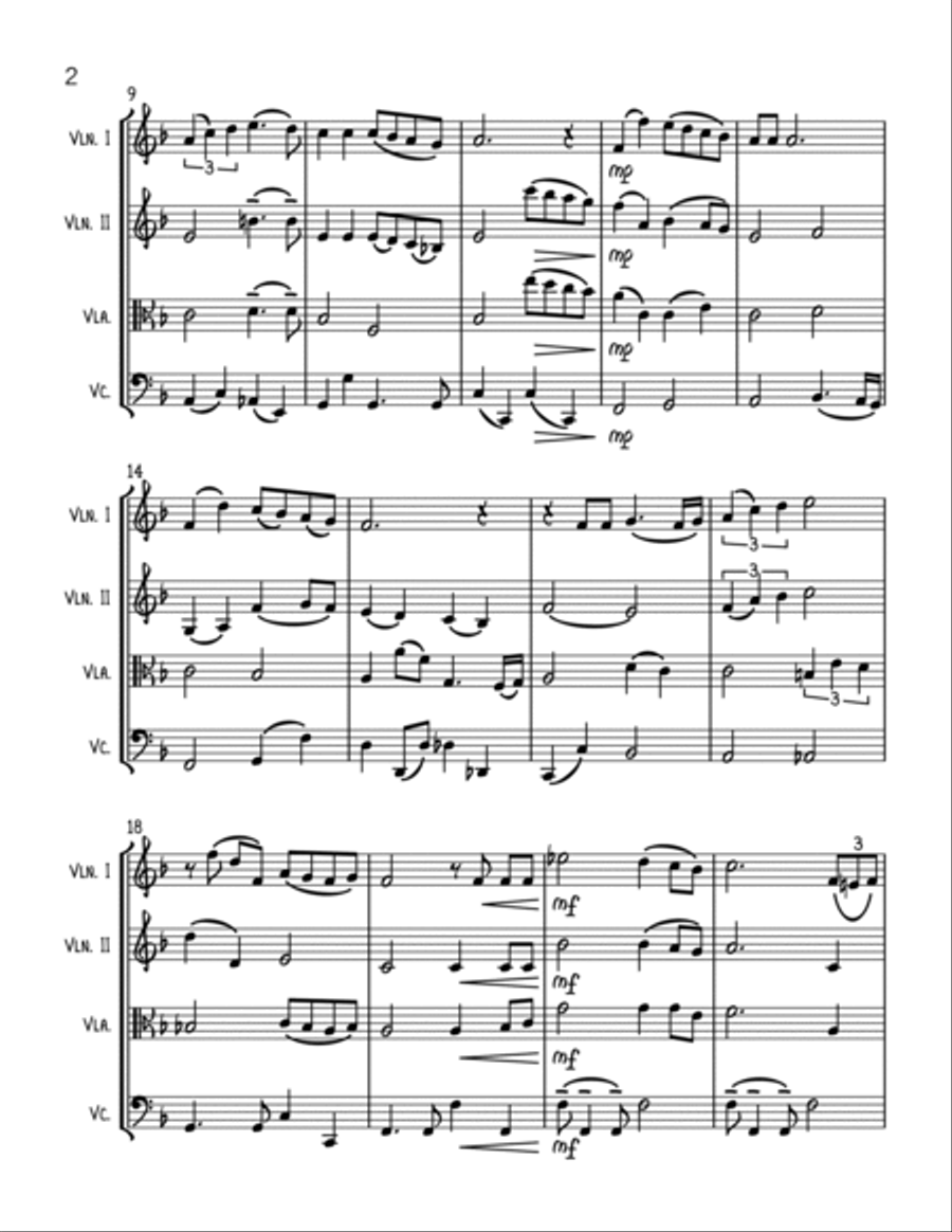 The Christmas Song (chestnuts Roasting On An Open Fire) String Quartet scores gallery preview page 2