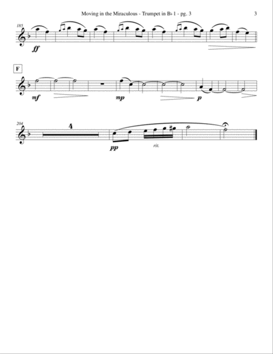 Moving In Miracles - Healing Patterns for Trumpet Sextet by Eddie Lewis Chamber Orchestra scores gallery preview page 4