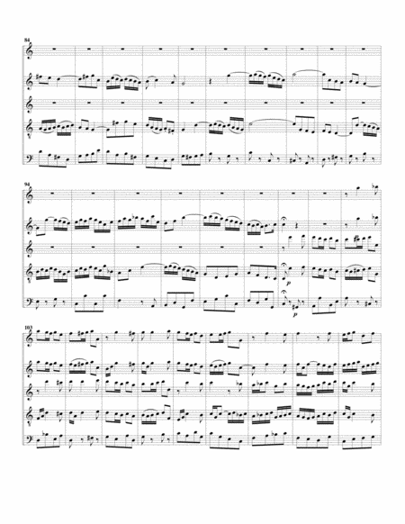 Aria-Duetto: Herr, du siehst statt guter Werke from Cantata BWV 9 (arrangement for 5 recorders)