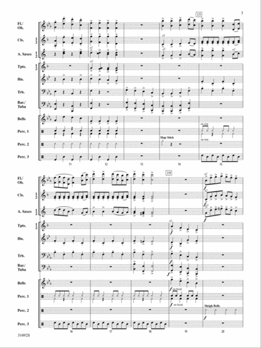Santa Goes Wild West: Score Concert Band scores gallery preview page 3