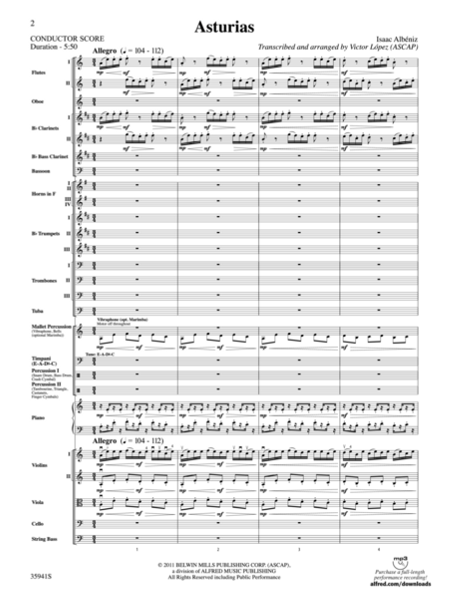 Asturias Full Orchestra scores gallery preview page 2