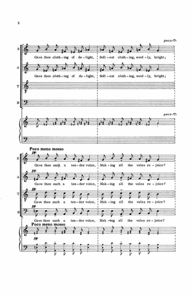The Lamb by John Tavener 4-Part - Sheet Music