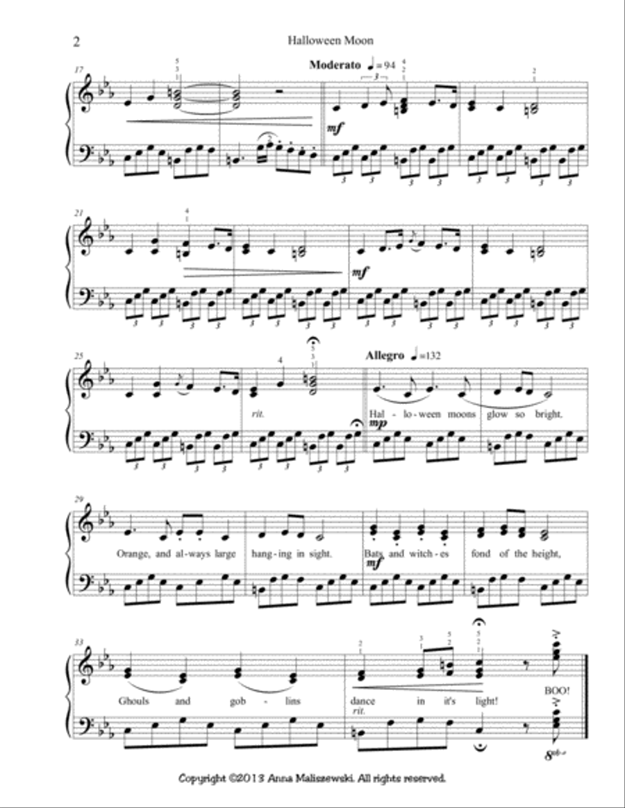5 Spooky Halloween Piano Solos (to Please Any Ghoul) Piano Solo scores gallery preview page 5