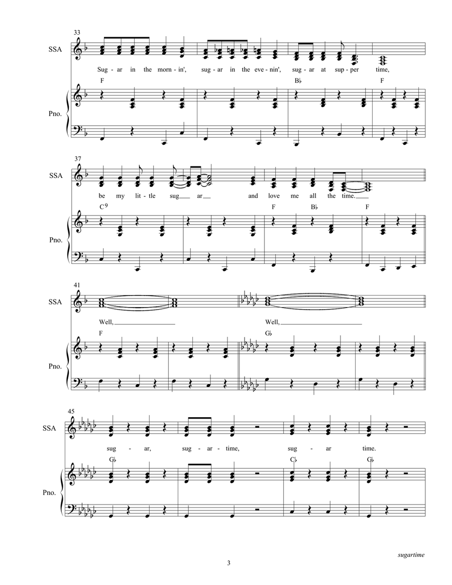 Sugartime SSA scores gallery preview page 3