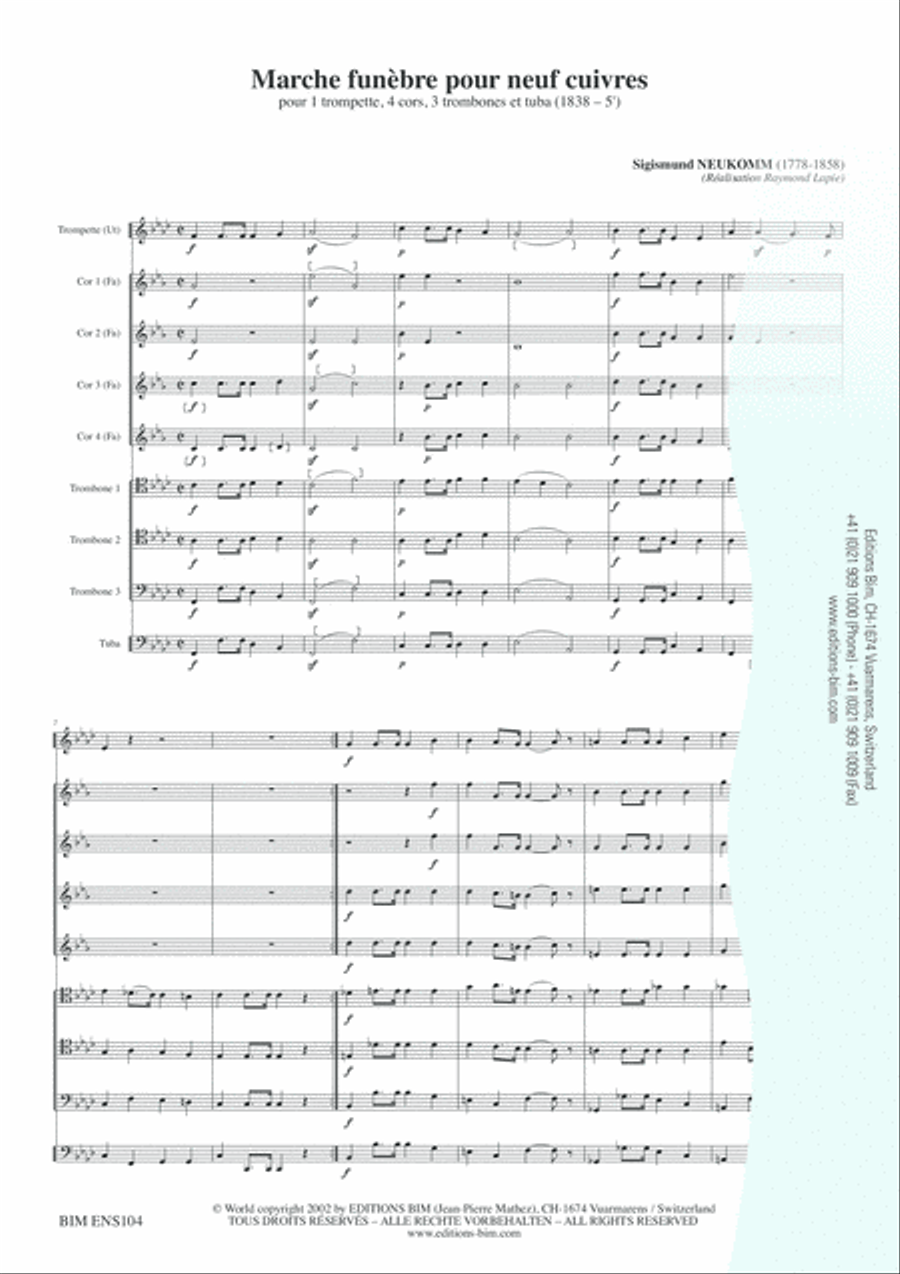 Marche Funèbre Brass Ensemble scores gallery preview page 2