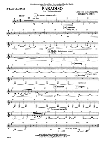 Paradiso: B-flat Bass Clarinet