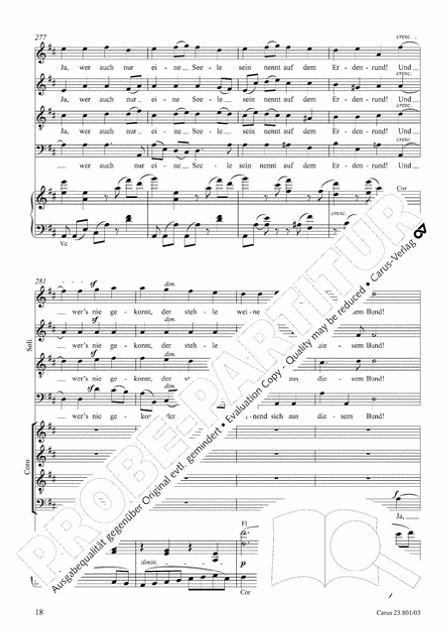 Symphony No. 9, Op. 125 - Finale (Choral Symphony) 4-Part scores gallery preview page 19
