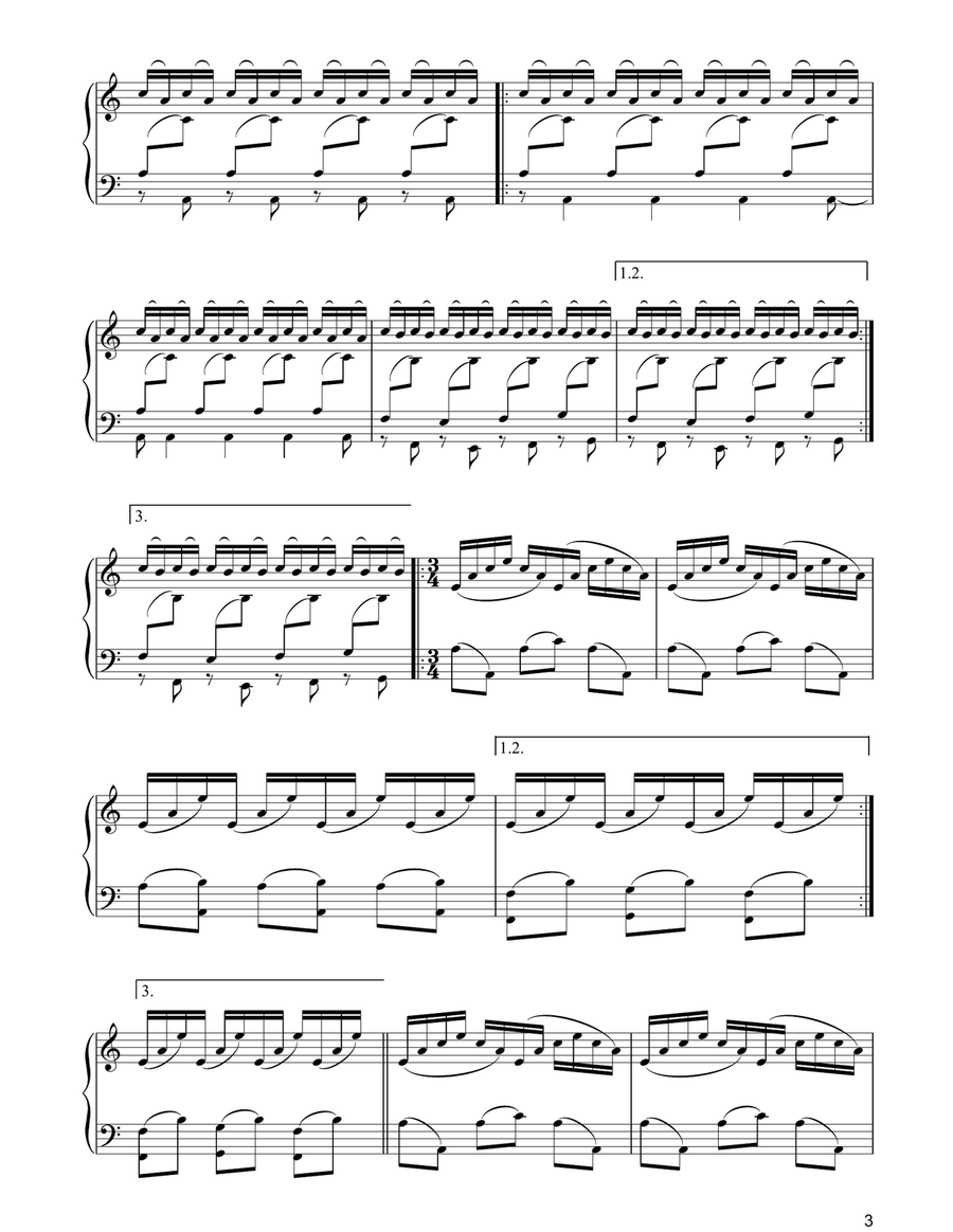 Dance from Akhnaten, Act 2 Scene 3 Piano Solo scores gallery preview page 3