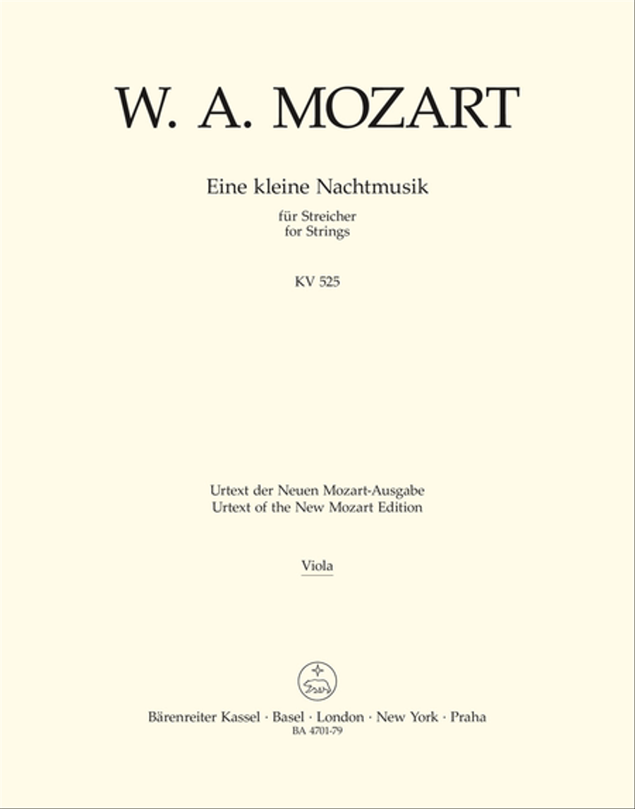 Eine kleine Nachtmusik for Strings and Winds G major KV 525 School and Community scores gallery preview page 1