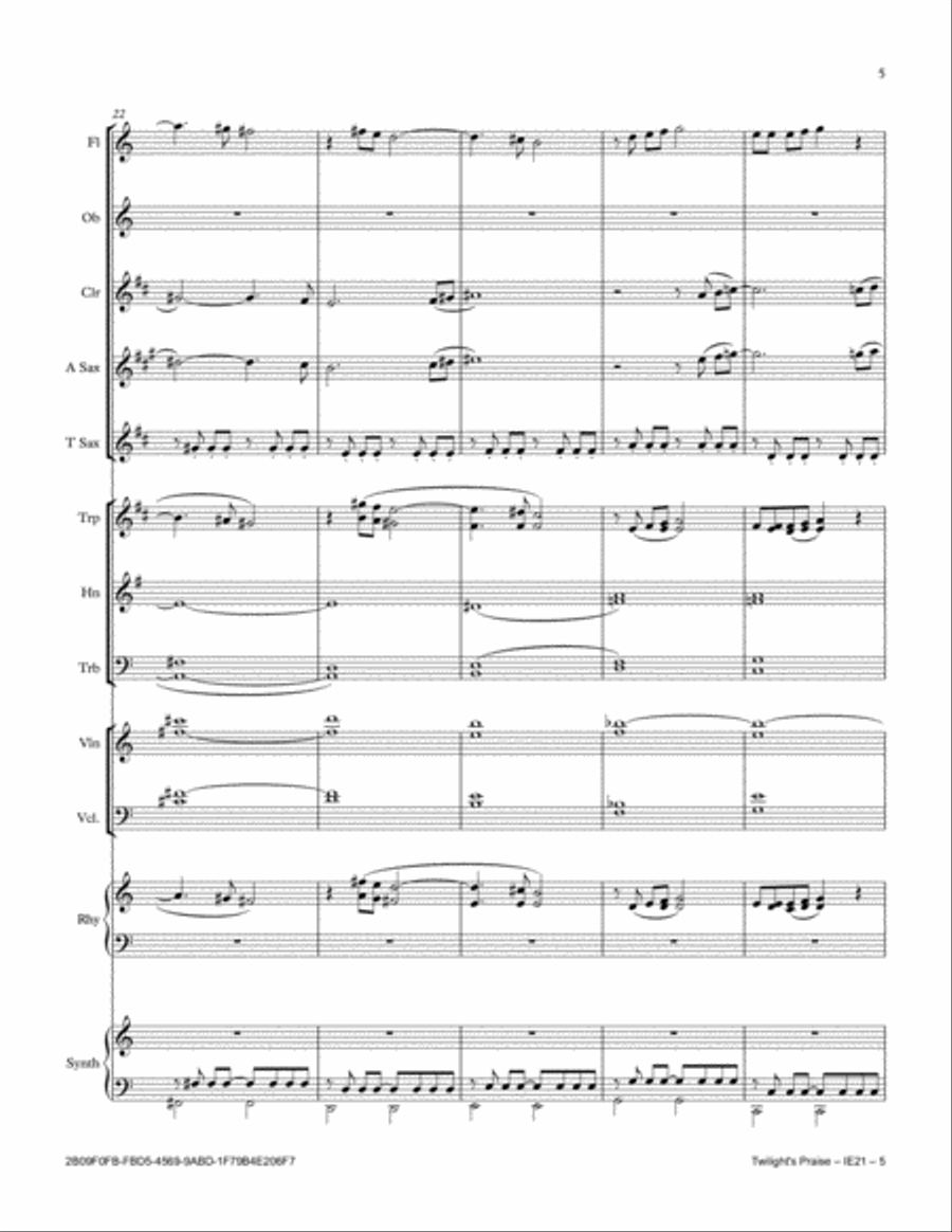 Twilight's Praise Full Orchestra scores gallery preview page 5