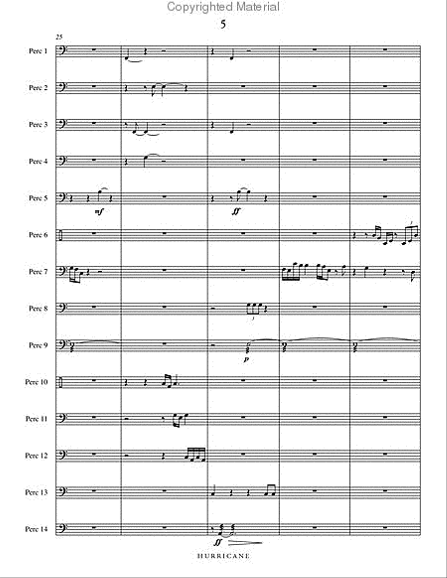 Hurricane Percussion Ensemble scores gallery preview page 6