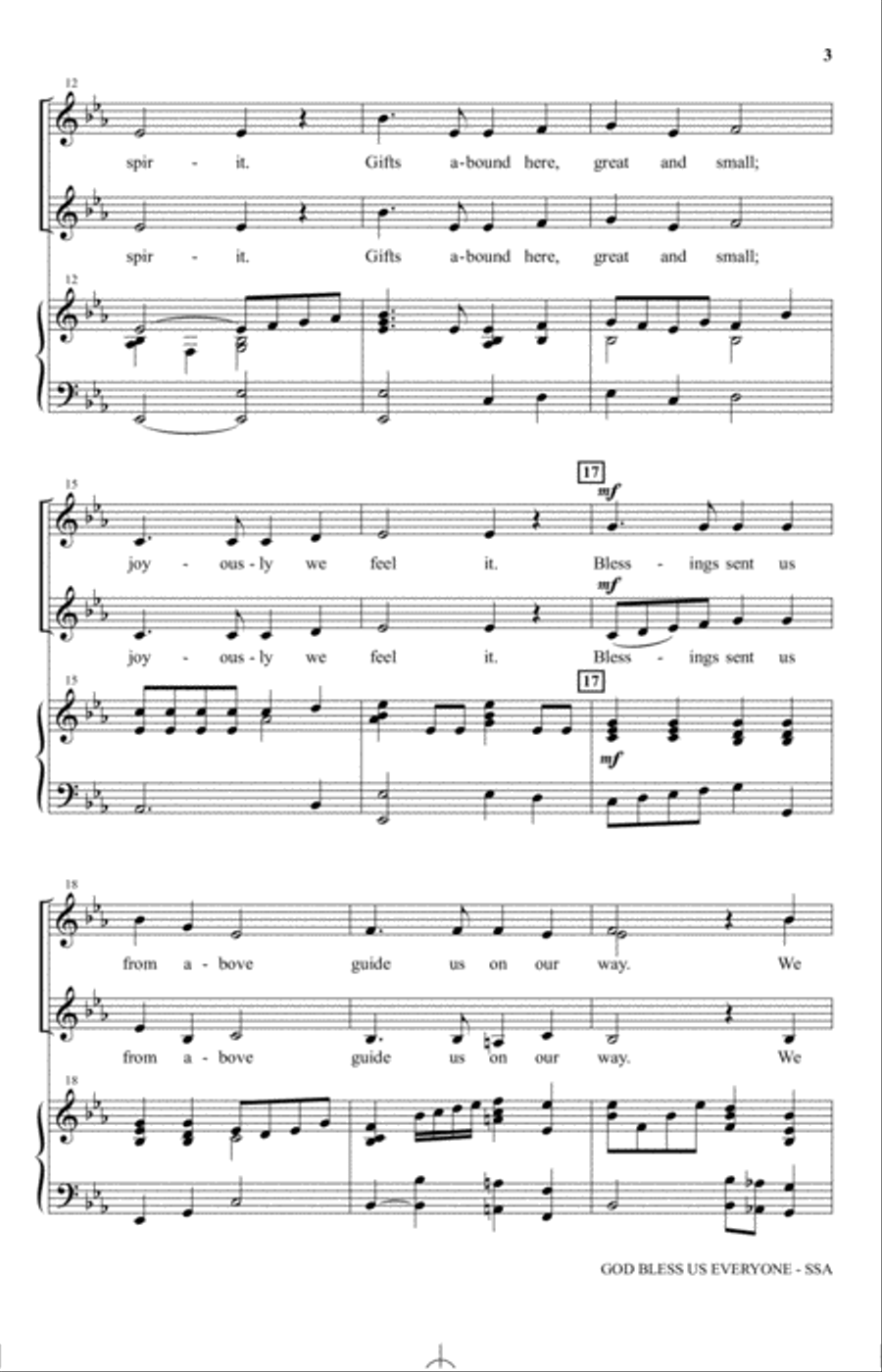 God Bless Us Everyone (from Disney's A Christmas Carol) (arr. Joseph M. Martin) SSA scores gallery preview page 2