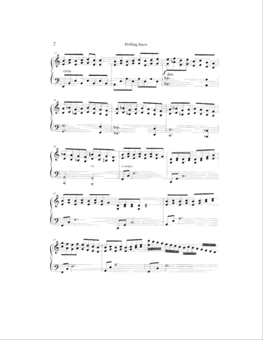 Drifting Snow Piano Solo scores gallery preview page 2