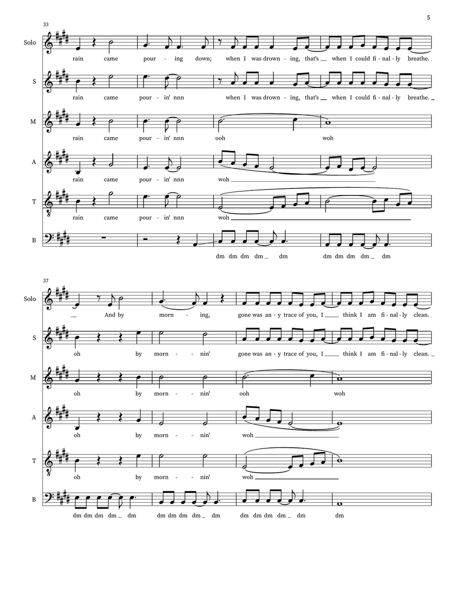 Clean Clean A Cappella scores gallery preview page 5