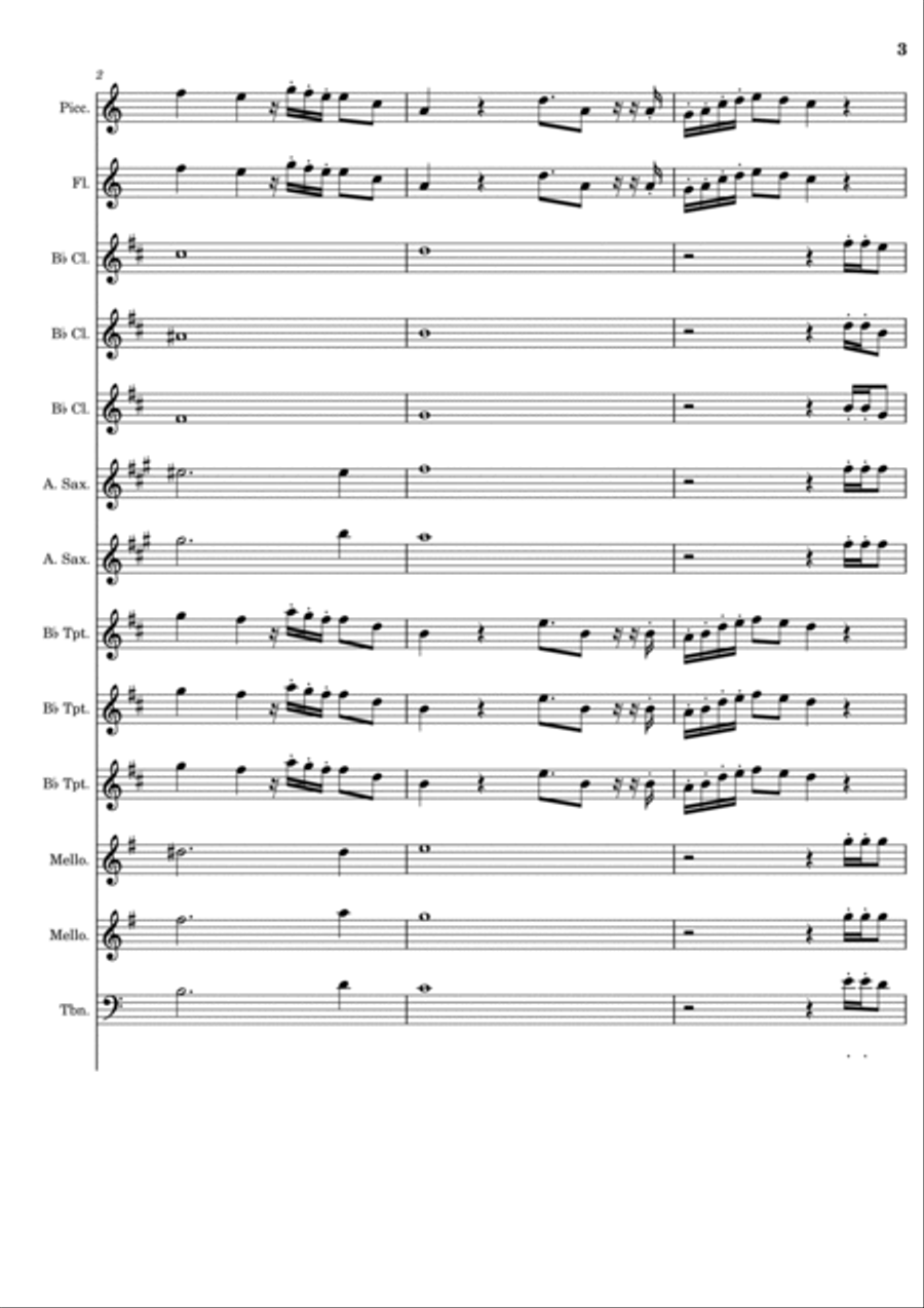Heartbreak Anniversary Heartbreak Anniversary Marching Band scores gallery preview page 3