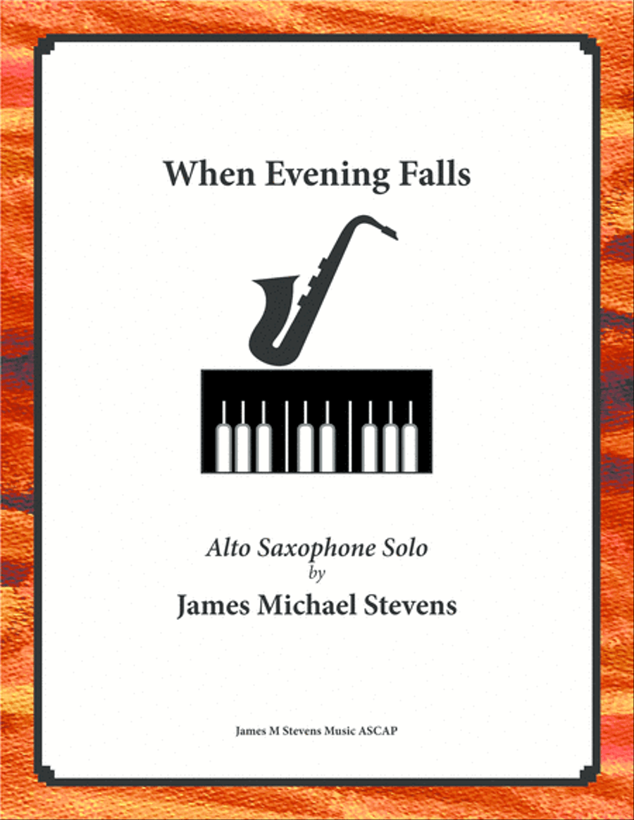 When Evening Falls - Alto Sax & Piano Alto Saxophone scores gallery preview page 1