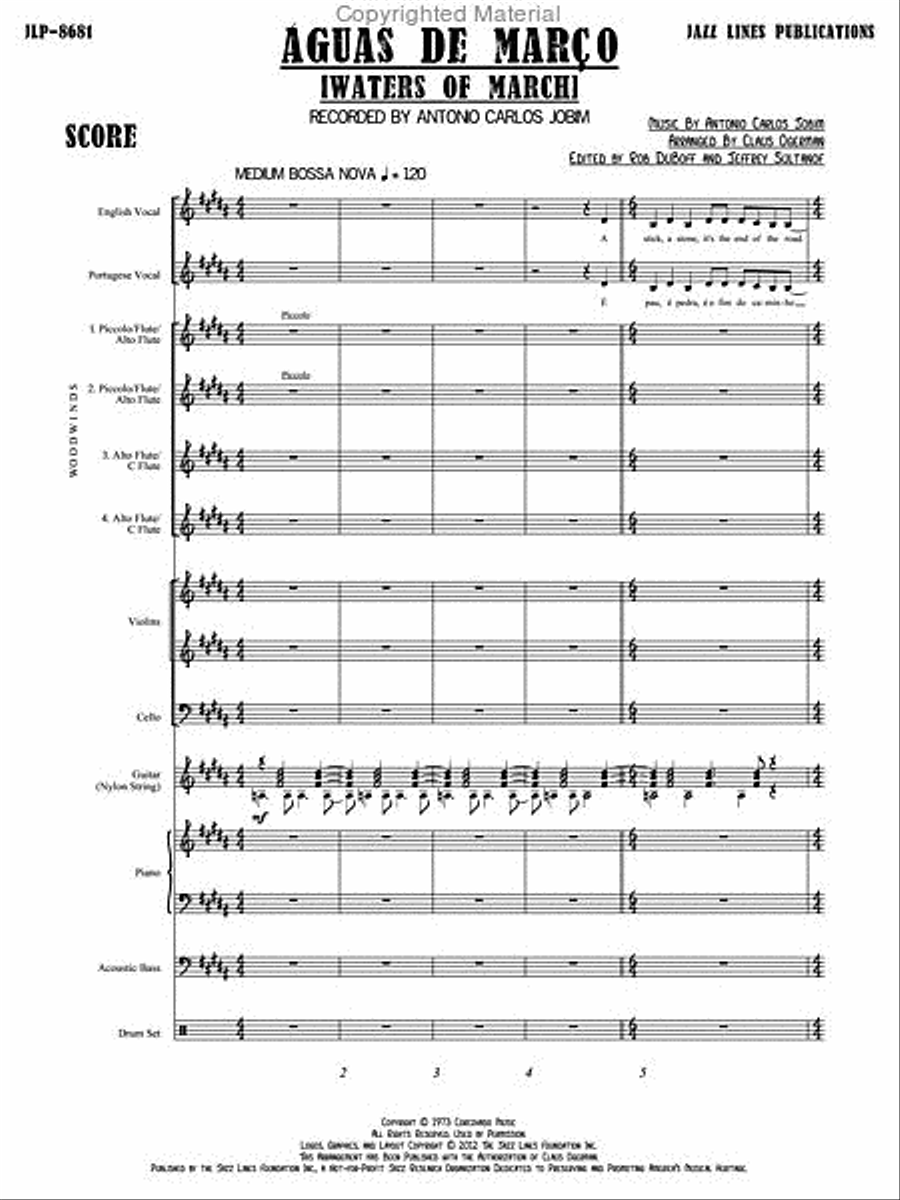 Aguas De Marco [Waters Of March] Orchestra scores gallery preview page 2