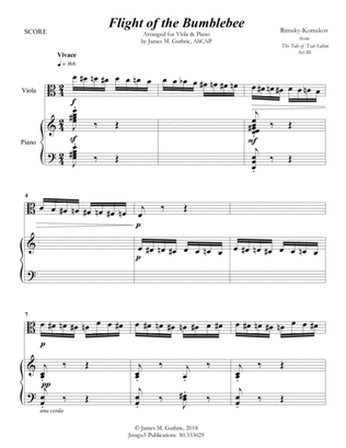 Korsakov: Flight of the Bumblebee for Viola & Piano