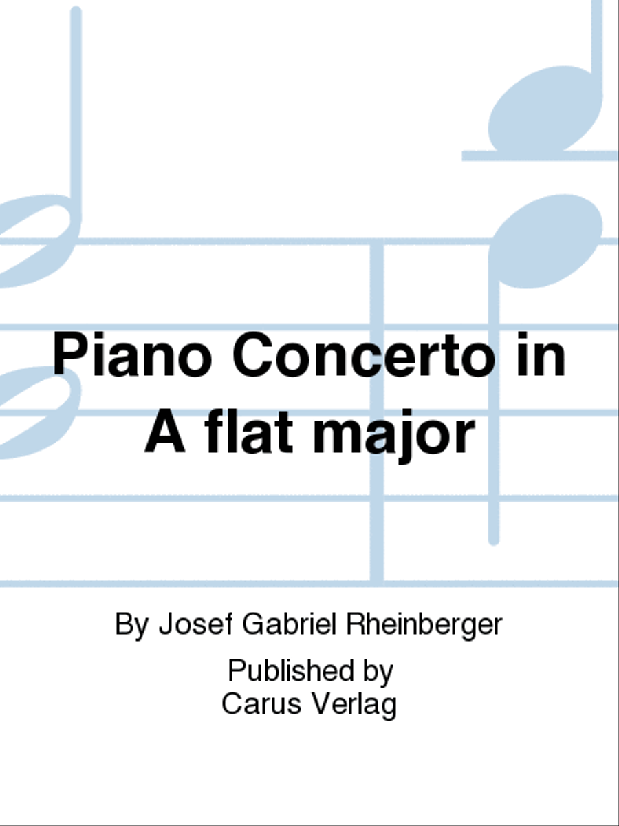 Piano concerto in A flat major (Klavierkonzert in As) Orchestra scores gallery preview page 1
