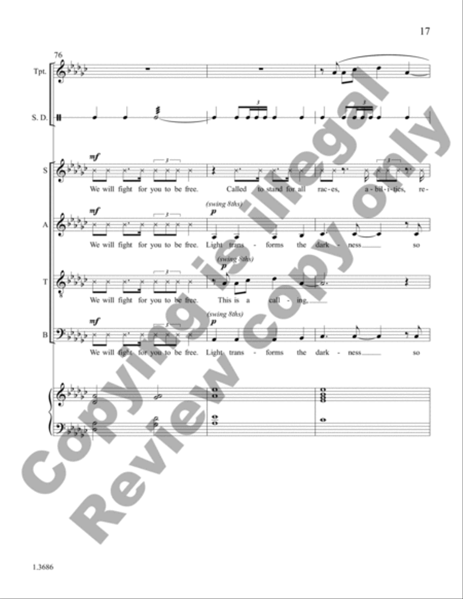 Light Transforms the Darkness (Choral Score)